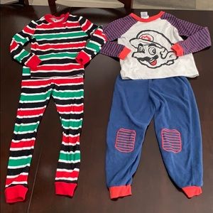 Boys long sleeved pajamas size 6